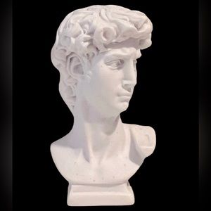 David by Michelangelo Sculpture Resin Bust Statue 2.76” Plaster Figurine
